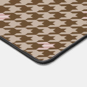 Bruin met Roos Gold Accent Houndstooth Bureaumat (Hoek)