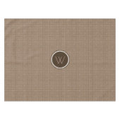 Bruin met Roos Gold Accent Houndstooth Tablecloth Tafelkleed (Voorkant (Horizontaal))