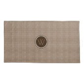 Bruin met Roos Gold Houndstooth Pillow Hoesje Kussensloop (Achterkant)