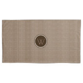 Bruin met Roos Gold Houndstooth Pillow Hoesje Kussensloop (Voorkant)