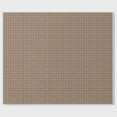 Bruin met Roos Gold Houndstooth Wrapping Paper Cadeaupapier (Vlak)