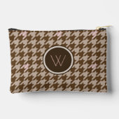 Bruin met Rose Goud Accent Houndstooth Etui (Achterkant)