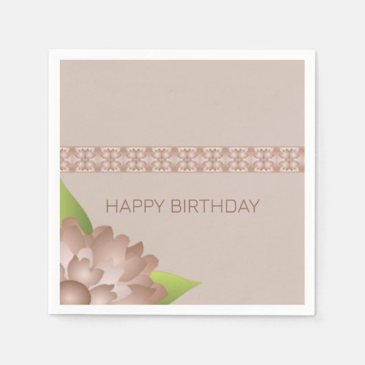 Bruin met rosy Hue Servet (Voorkant)