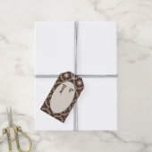 Bruin met Snowflakes kerstcadeauLabel Cadeaulabel (Met Touw)