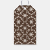 Bruin met Snowflakes kerstcadeauLabel Cadeaulabel (Achterkant)