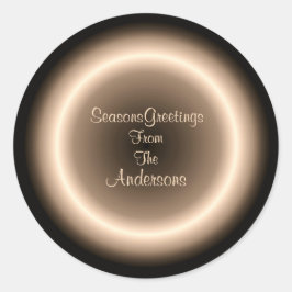 Bruin met verlicht crèmexiteslot voor rond ronde sticker