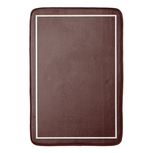 Bruin met witte rand badmat (Voorkant Verticaal)