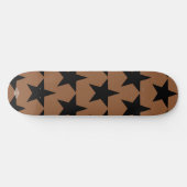 Bruin met zwarte sterren HAMbWG-skateboard Persoonlijk Skateboard (Horizontaal)