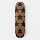 Bruin met zwarte sterren HAMbWG-skateboard Persoonlijk Skateboard (Voorkant)