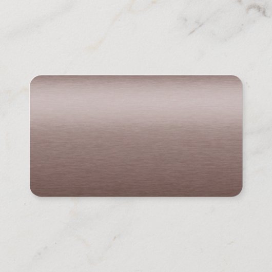 Bruin metaalblanco Visitekaartje (Achterkant)