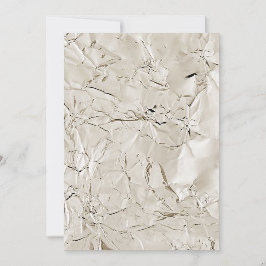 Bruin metalen elegante trouw uitnodiging briefpapi (Achterkant)