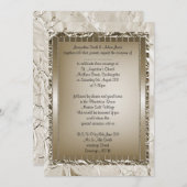 Bruin metalen elegante trouw uitnodiging briefpapi (Voorkant / Achterkant)