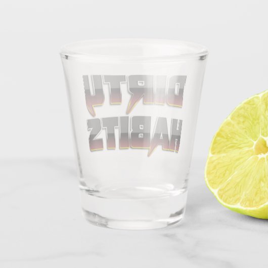 Bruin metalen vuil — Glazen (Achterkant)