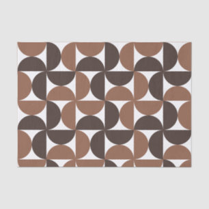 Bruin Mid Century Modern patroon Tissuepapier