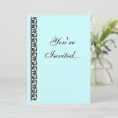 Bruin Middeleeuws Element Custom Invitation Kaart (Staand voorkant)