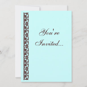 Bruin Middeleeuws Element Custom Invitation Kaart