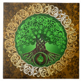  bruin middeleeuwse Witchcraft Ritual Offerte Tegeltje (Voorkant)