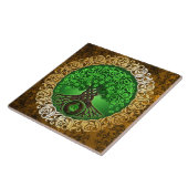  bruin middeleeuwse Witchcraft Ritual Offerte Tegeltje (Zijkant)