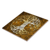 bruin middeleeuwse Witchcraft Ritual Offerte Tegeltje (Zijkant)