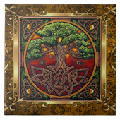  bruin middeleeuwse Witchcraft Ritual Offerte Tegeltje (Voorkant)