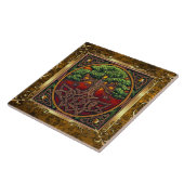  bruin middeleeuwse Witchcraft Ritual Offerte Tegeltje (Zijkant)