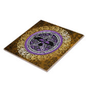  bruin middeleeuwse Witchcraft Ritual Offerte Tegeltje (Zijkant)