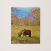 Bruin miniatuur Pony Legpuzzel (Verticaal)