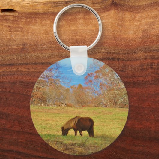 Bruin miniatuur Pony Sleutelhanger (Voorkant)