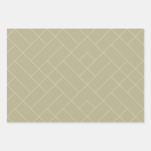  bruin minimaal geometrisch patroon inpakpapier vel (Voorkant)