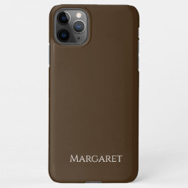 bruin | Minimaal Modern Initiaal Monogram  iPhone 11Pro Max Hoesje