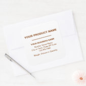 Bruin minimale vlekken op witte vierkante sticker (Envelop)