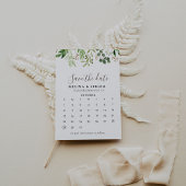 Bruin minimalistisch groen lef bespaart de kalende save the date