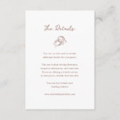 Bruin minimalistisch Hoefijzer bruiloft | Gastgege Informatiekaartje (Voorkant)