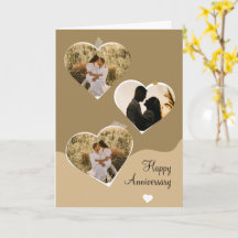 Bruin Minimalistisch Jubileum Fotocollage Gevouwen