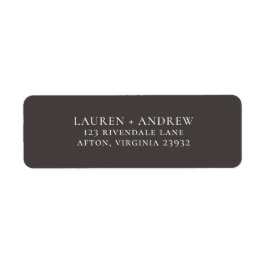 Bruin minimalistisch retouradreslabel etiket