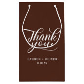 Bruin | Minimalistische Trouw Dank Je Klein Cadeauzakje (Achterkant)