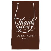 Bruin | Minimalistische Trouw Dank Je Klein Cadeauzakje (Voorkant)