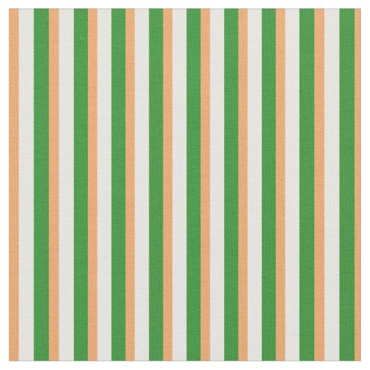 Bruin, Mint Cream en Forest Green Lines Stof (Close Up)