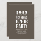Bruin Modern 2013 Uitnodiging van nieuwjaarspartij (Voorkant / Achterkant)
