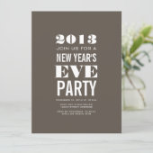 Bruin Modern 2013 Uitnodiging van nieuwjaarspartij (Staand voorkant)