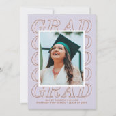 Bruin Modern Afstudeerder Typografie Afstuderen Fo Kaart (Voorkant)