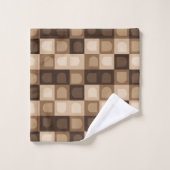 Bruin Modern Boho Arch geometrisch Azteeks patroon Bad Handdoek (Wasdoekje)