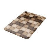 Bruin Modern Boho Arch geometrisch Azteeks patroon Badmat (Gekanteld)