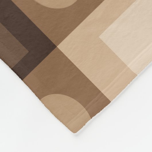 Bruin Modern Boho Arch geometrisch Azteeks patroon Fleece Deken (Hoek)