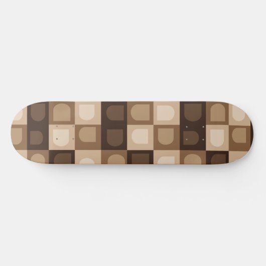 Bruin Modern Boho Arch geometrisch Azteeks patroon Persoonlijk Skateboard (Horizontaal)