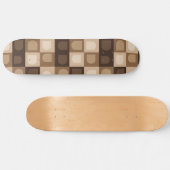 Bruin Modern Boho Arch geometrisch Azteeks patroon Persoonlijk Skateboard (Horizontaal)