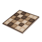 Bruin Modern Boho Arch geometrisch Azteeks patroon Tegeltje (Zijkant)