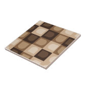 Bruin Modern Boho Arch geometrisch Azteeks patroon Tegeltje (Zijkant)