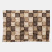 Bruin Modern Boho Arch geometrisch Azteeks patroon Theedoek (Horizontaal)