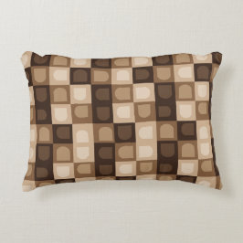 Bruin Modern Boho Boog Geometrisch Azteeks Patroon Accent Kussen